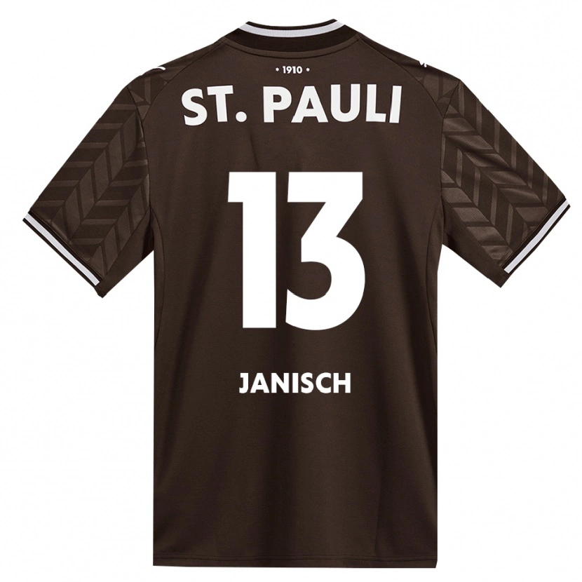 Danxen Herren August Janisch #13 Kaffee Weiß Heimtrikot Trikot 2026/27 T-Shirt Österreich
