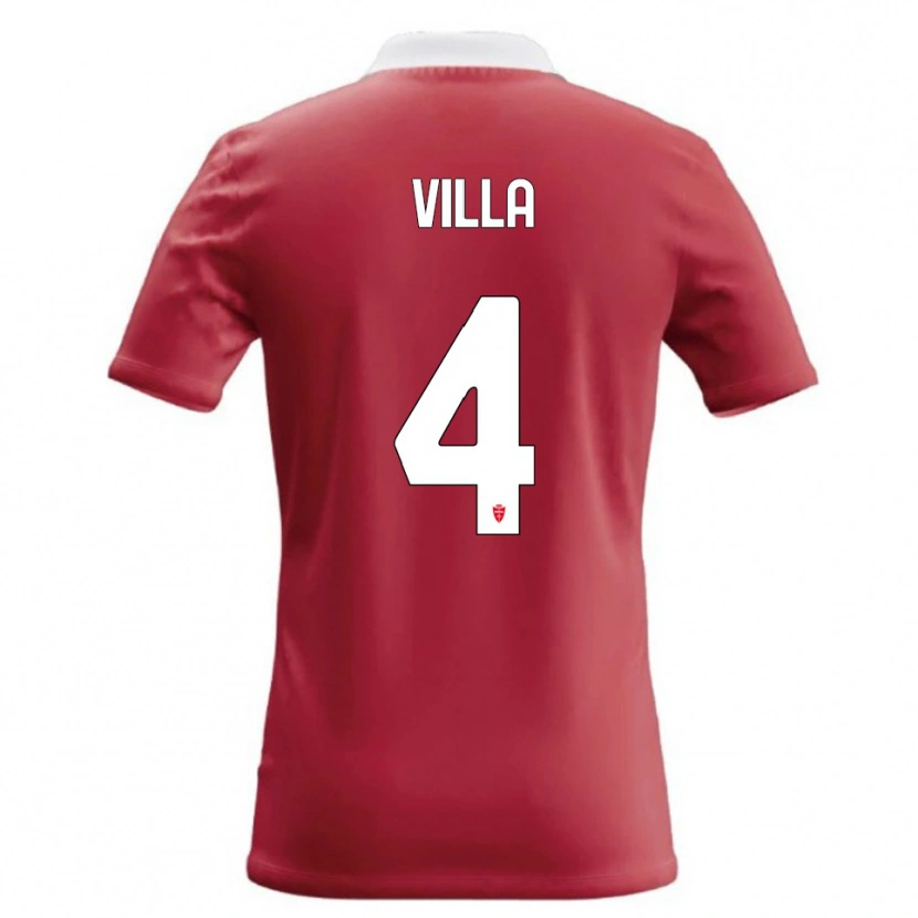 Danxen Herren Manuel Villa #4 Rot Weiß Heimtrikot Trikot 2026/27 T-Shirt Österreich