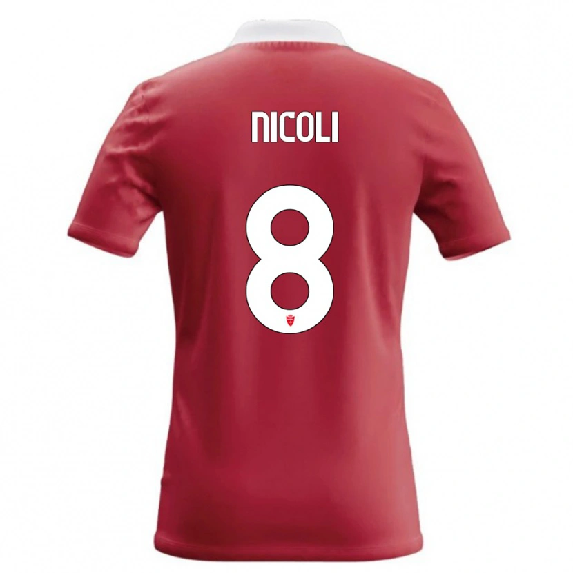 Danxen Herren Andrea Nicoli #8 Rot Weiß Heimtrikot Trikot 2026/27 T-Shirt Österreich