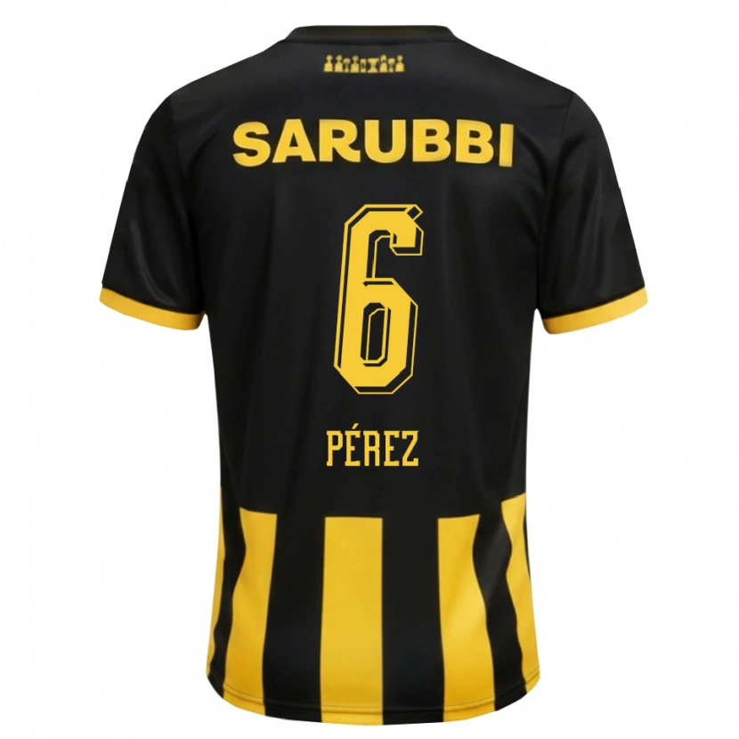 Danxen Herren Rodrigo Pérez #6 Schwarz Gelb Heimtrikot Trikot 2026/27 T-Shirt Österreich