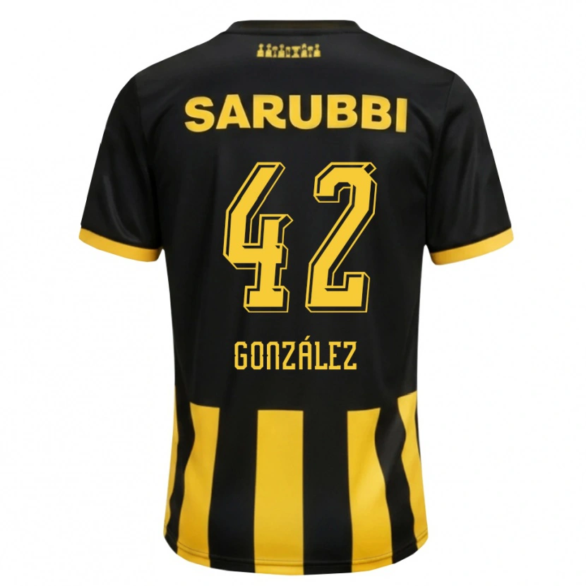 Danxen Herren Luciano González #42 Schwarz Gelb Heimtrikot Trikot 2026/27 T-Shirt Österreich