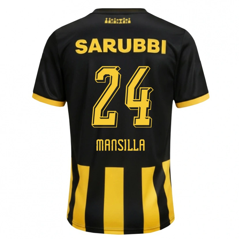 Danxen Herren Brian Mansilla #24 Schwarz Gelb Heimtrikot Trikot 2026/27 T-Shirt Österreich