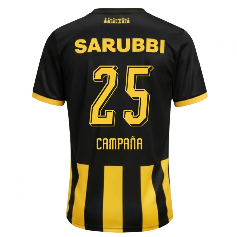 Danxen Herren Martín Campaña #25 Schwarz Gelb Heimtrikot Trikot 2026/27 T-Shirt Österreich
