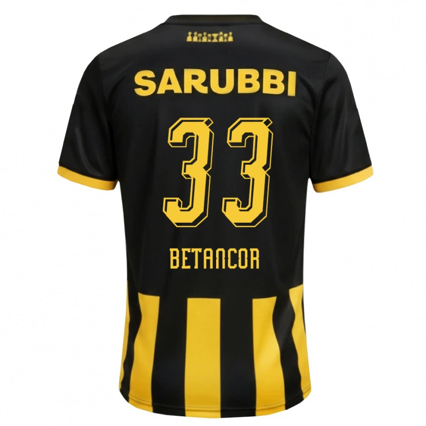 Danxen Herren Bruno Betancor #33 Schwarz Gelb Heimtrikot Trikot 2026/27 T-Shirt Österreich