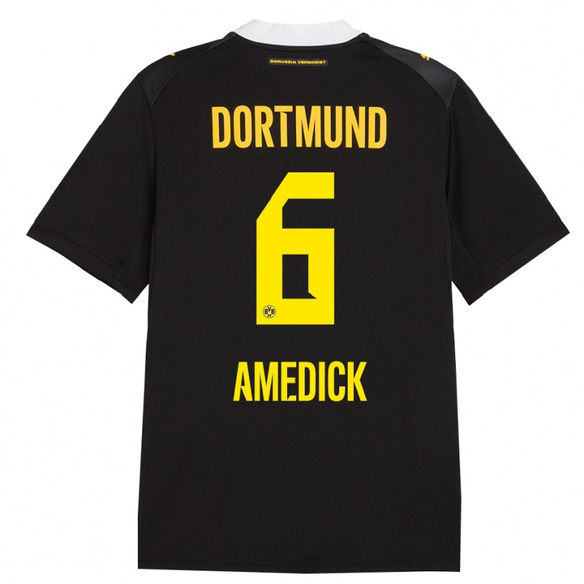 Danxen Herren Maik Amedick #6 Schwarz Rot Gelb Auswärtstrikot Trikot 2026/27 T-Shirt Österreich