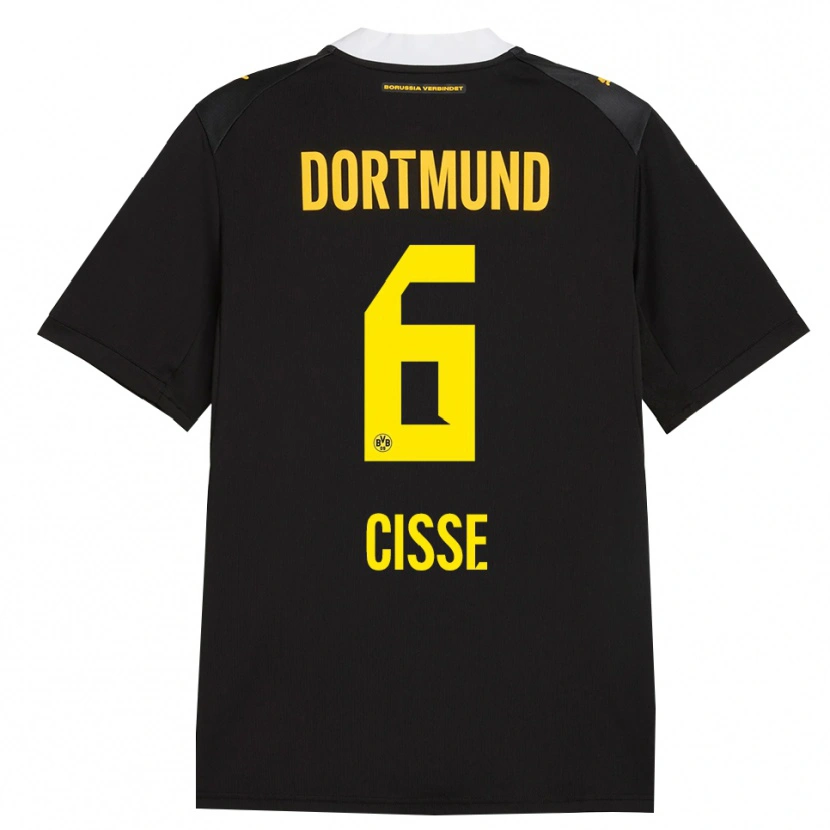 Danxen Herren Faroukou Cisse #6 Schwarz Rot Gelb Auswärtstrikot Trikot 2026/27 T-Shirt Österreich