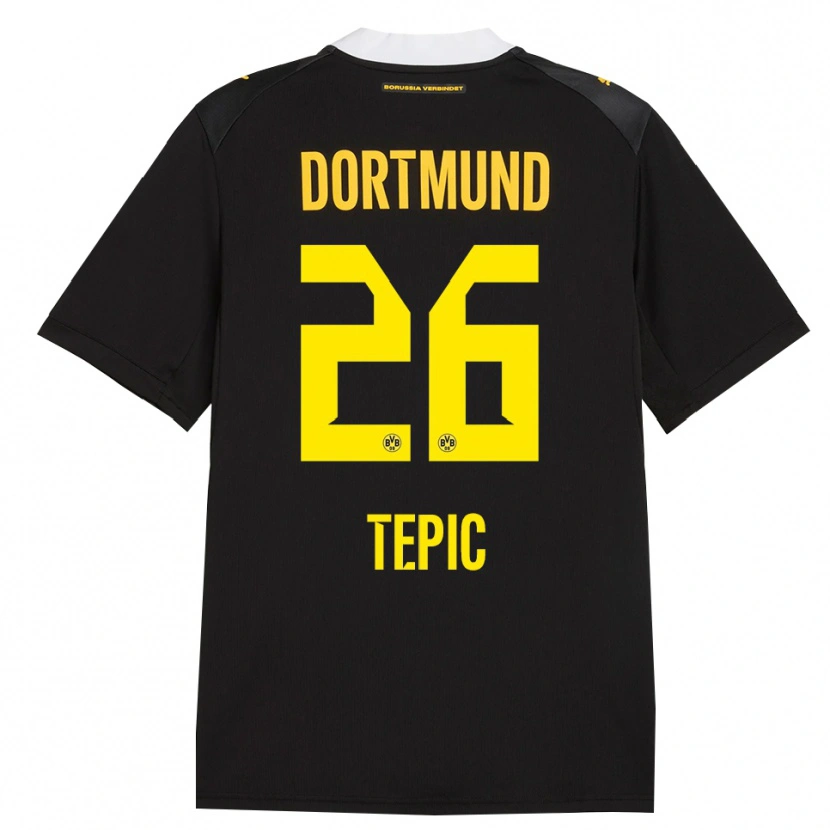 Danxen Herren Lyon Tepic #26 Schwarz Rot Gelb Auswärtstrikot Trikot 2026/27 T-Shirt Österreich