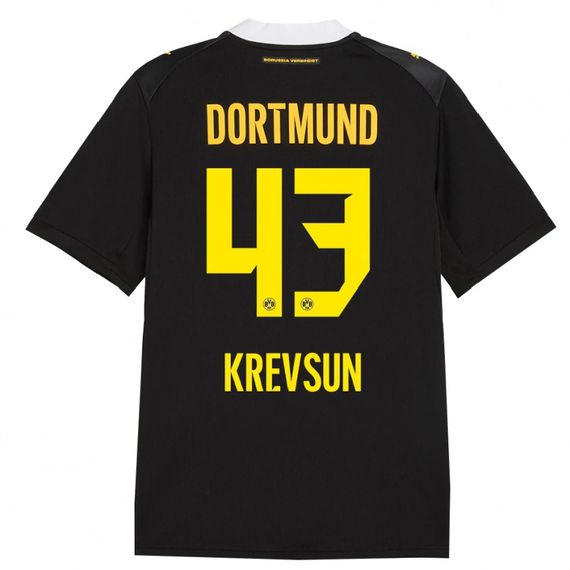 Danxen Herren Danylo Krevsun #43 Schwarz Rot Gelb Auswärtstrikot Trikot 2026/27 T-Shirt Österreich