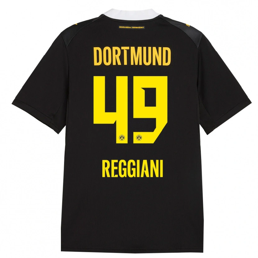 Danxen Herren Luca Reggiani #49 Schwarz Rot Gelb Auswärtstrikot Trikot 2026/27 T-Shirt Österreich