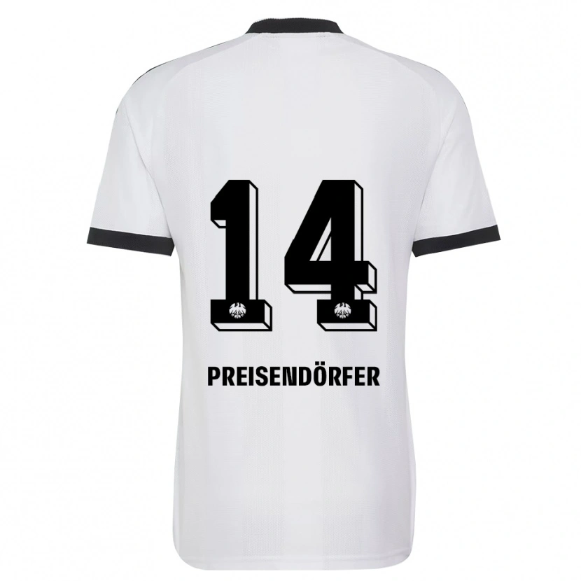 Danxen Herren Constantin Preisendörfer #14 Schwarz Weiß Auswärtstrikot Trikot 2026/27 T-Shirt Österreich