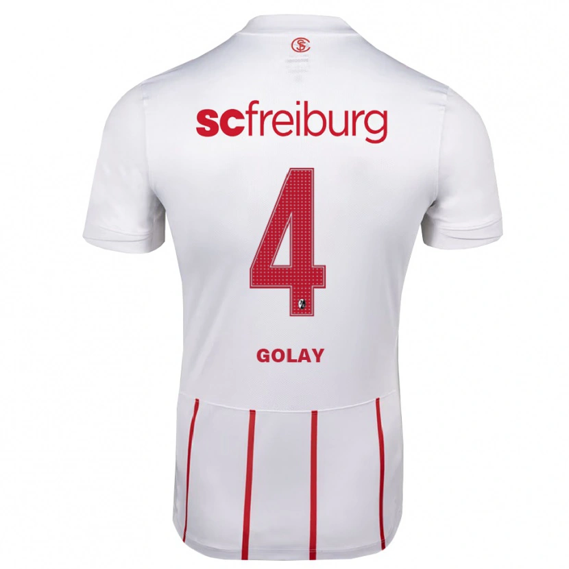 Danxen Herren Jonas Golay #4 Weiß Rot Gelb Auswärtstrikot Trikot 2026/27 T-Shirt Österreich