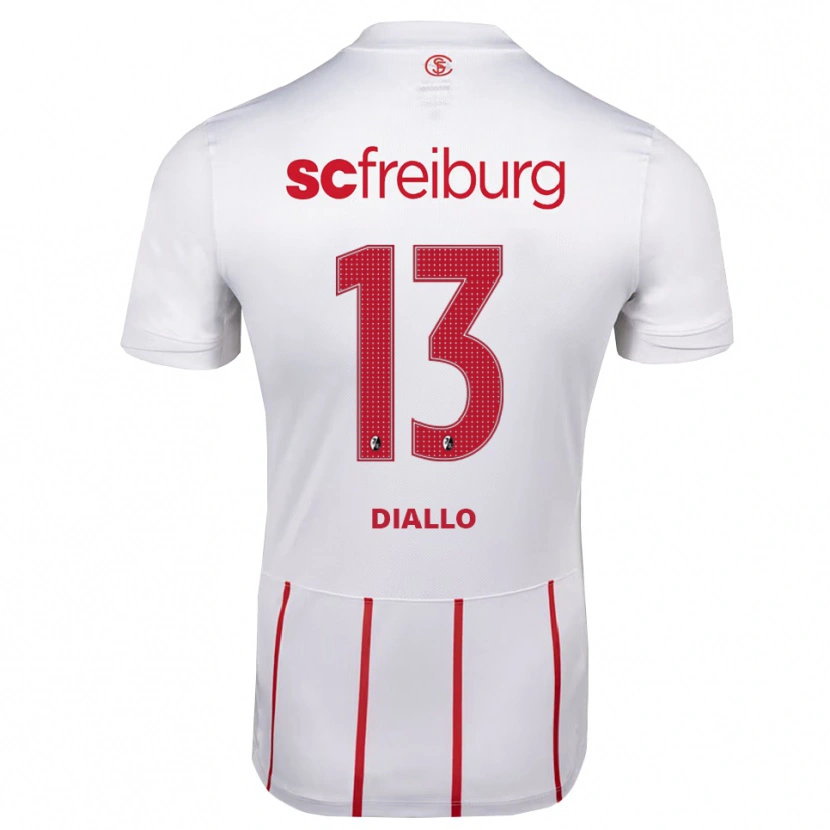 Danxen Herren Thierno Diallo #13 Weiß Rot Gelb Auswärtstrikot Trikot 2026/27 T-Shirt Österreich