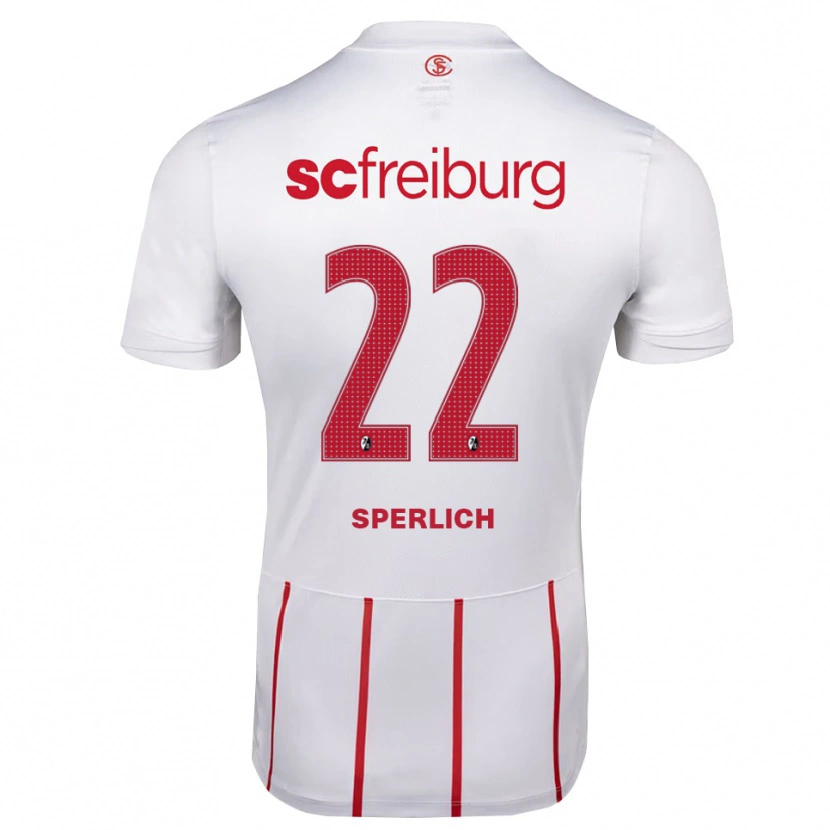 Danxen Herren Nino Sperlich #22 Weiß Rot Gelb Auswärtstrikot Trikot 2026/27 T-Shirt Österreich