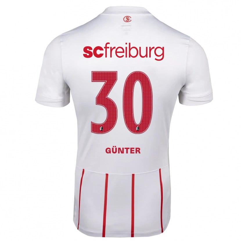 Danxen Herren Christian Günter #30 Weiß Rot Gelb Auswärtstrikot Trikot 2026/27 T-Shirt Österreich