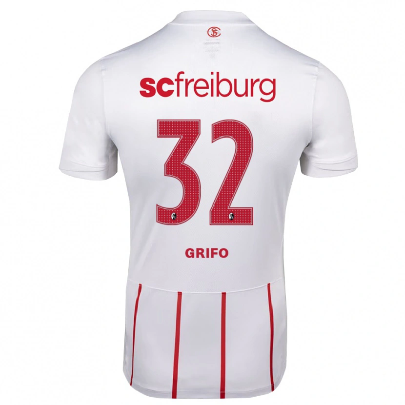 Danxen Herren Vincenzo Grifo #32 Weiß Rot Gelb Auswärtstrikot Trikot 2026/27 T-Shirt Österreich