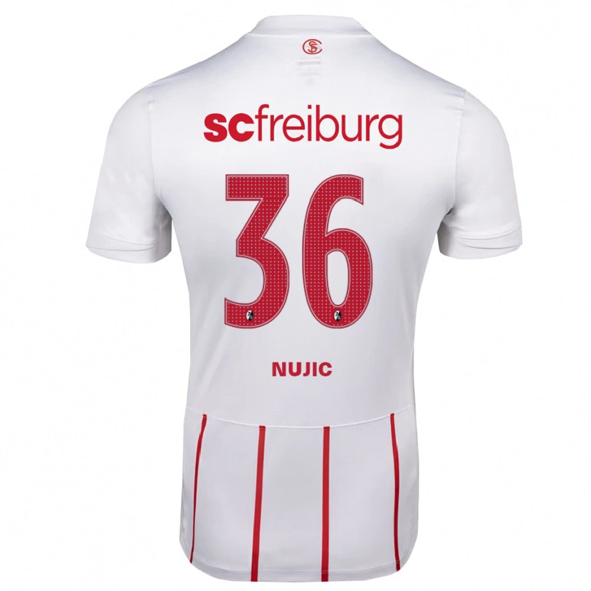 Danxen Herren Luka Nujic #36 Weiß Rot Gelb Auswärtstrikot Trikot 2026/27 T-Shirt Österreich