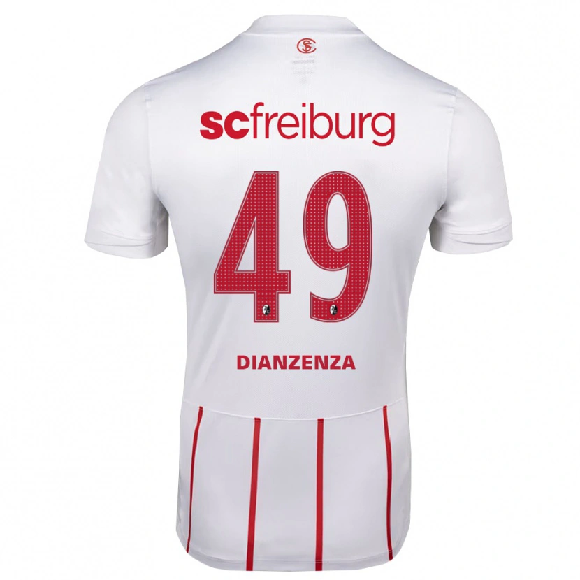 Danxen Herren Chrisdy Dianzenza #49 Weiß Rot Gelb Auswärtstrikot Trikot 2026/27 T-Shirt Österreich