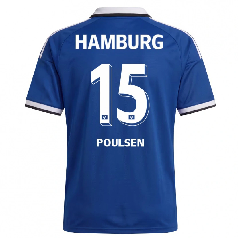 Danxen Herren Yussuf Poulsen #15 Weiß Blau Auswärtstrikot Trikot 2026/27 T-Shirt Österreich