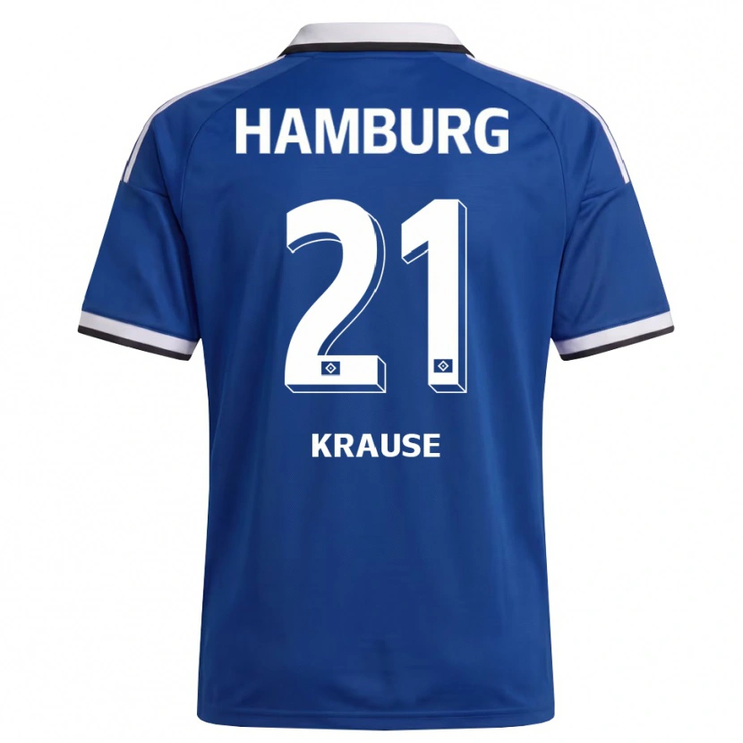 Danxen Herren Fiete Krause #21 Weiß Blau Auswärtstrikot Trikot 2026/27 T-Shirt Österreich