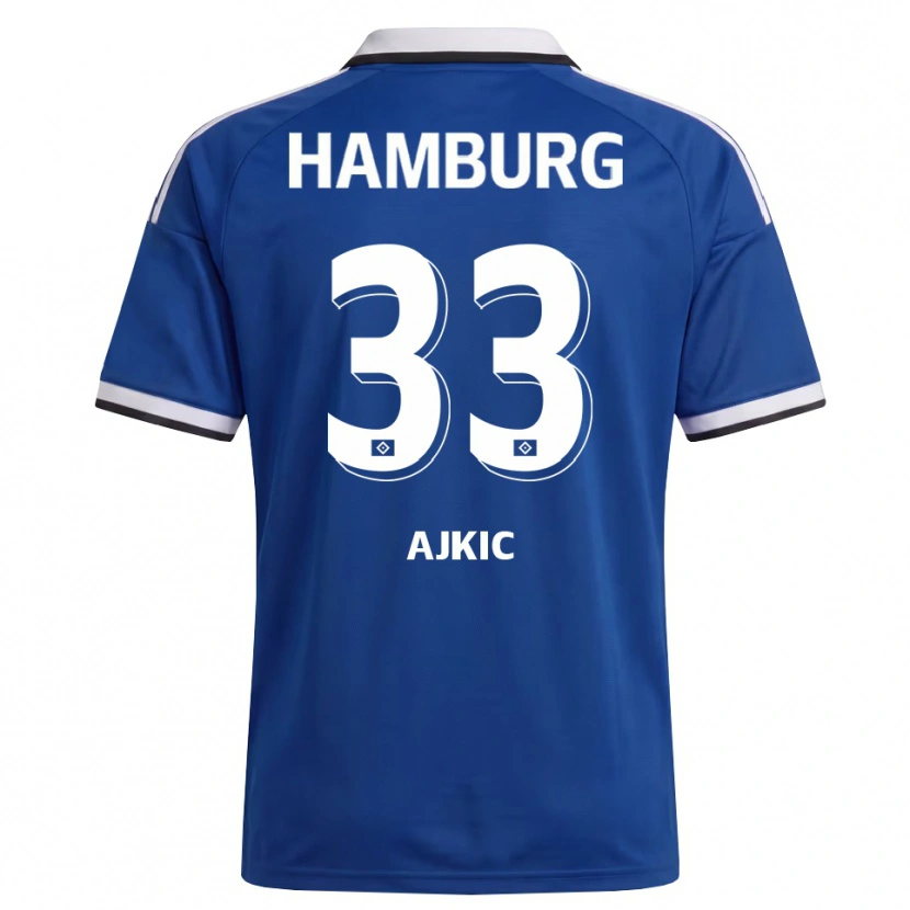 Danxen Herren Selim Ajkic #33 Weiß Blau Auswärtstrikot Trikot 2026/27 T-Shirt Österreich