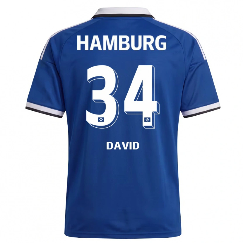 Danxen Herren Jonas David #34 Weiß Blau Auswärtstrikot Trikot 2026/27 T-Shirt Österreich
