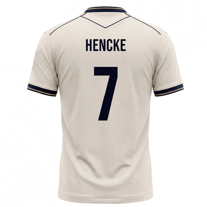 Danxen Herren Oskar Hencke #7 Creme Tiefblau Auswärtstrikot Trikot 2026/27 T-Shirt Österreich