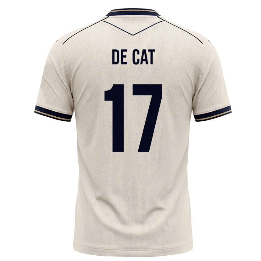 Danxen Herren Nathan De Cat #17 Creme Tiefblau Auswärtstrikot Trikot 2026/27 T-Shirt Österreich
