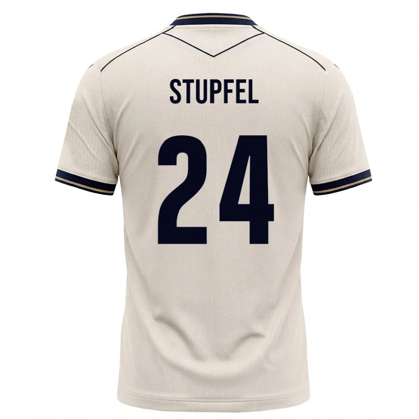 Danxen Herren Janis Stupfel #24 Creme Tiefblau Auswärtstrikot Trikot 2026/27 T-Shirt Österreich