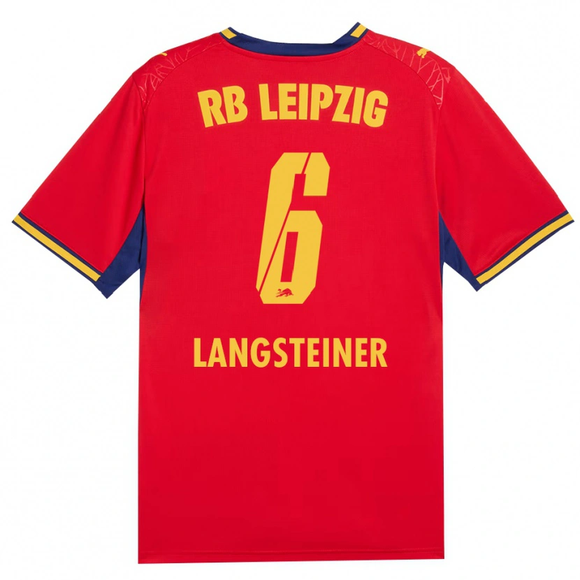 Danxen Herren Toni Langsteiner #6 Rot Gelb Königsblau Auswärtstrikot Trikot 2026/27 T-Shirt Österreich