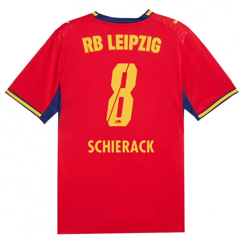 Danxen Herren Simon Schierack #8 Rot Gelb Königsblau Auswärtstrikot Trikot 2026/27 T-Shirt Österreich