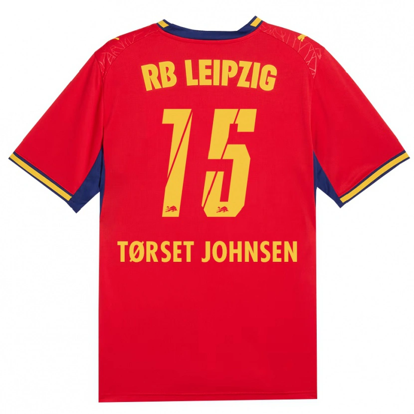 Danxen Herren Patrik Tørset Johnsen #15 Rot Gelb Königsblau Auswärtstrikot Trikot 2026/27 T-Shirt Österreich