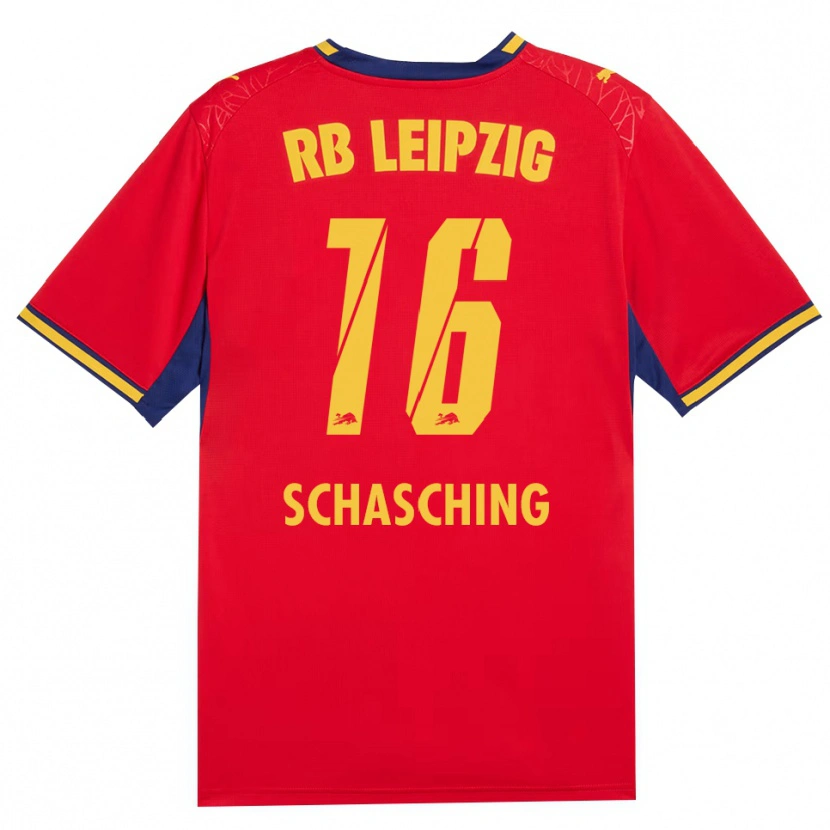 Danxen Herren Annabel Schasching #16 Rot Gelb Königsblau Auswärtstrikot Trikot 2026/27 T-Shirt Österreich