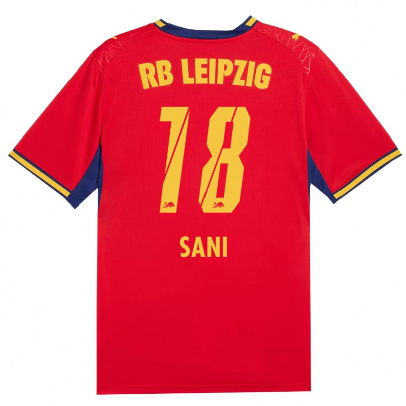 Danxen Herren Suleman Sani #18 Rot Gelb Königsblau Auswärtstrikot Trikot 2026/27 T-Shirt Österreich