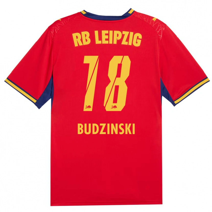 Danxen Herren Kurt Budzinski #18 Rot Gelb Königsblau Auswärtstrikot Trikot 2026/27 T-Shirt Österreich