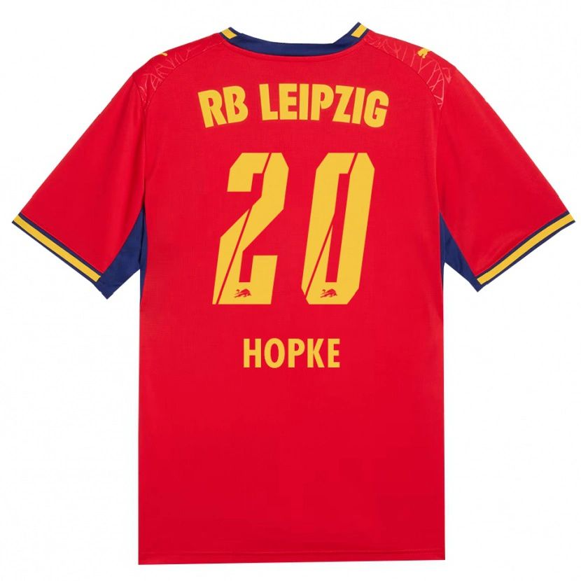 Danxen Herren Hannes Hopke #20 Rot Gelb Königsblau Auswärtstrikot Trikot 2026/27 T-Shirt Österreich