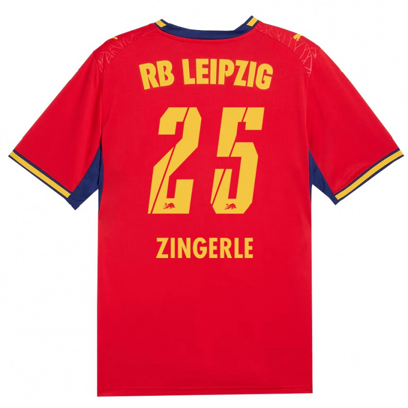 Danxen Herren Leopold Zingerle #25 Rot Gelb Königsblau Auswärtstrikot Trikot 2026/27 T-Shirt Österreich