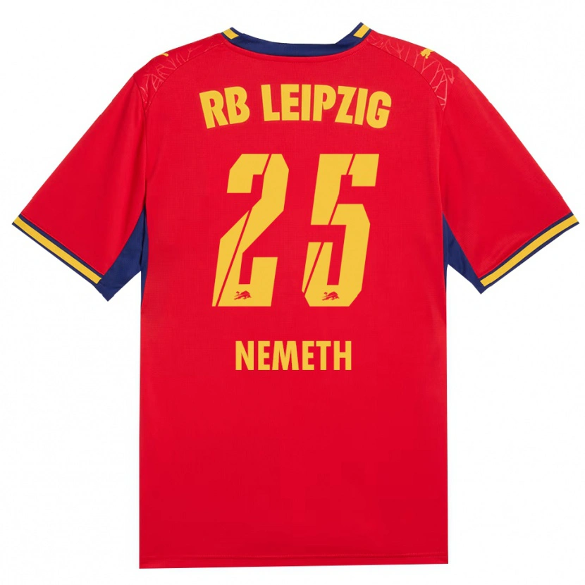 Danxen Herren Diána Németh #25 Rot Gelb Königsblau Auswärtstrikot Trikot 2026/27 T-Shirt Österreich