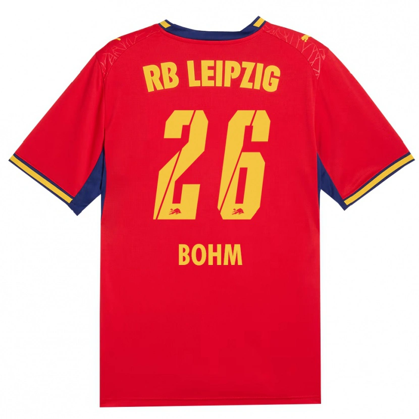 Danxen Herren Pepe Böhm #26 Rot Gelb Königsblau Auswärtstrikot Trikot 2026/27 T-Shirt Österreich