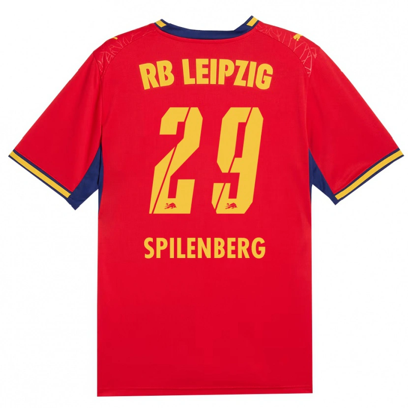 Danxen Herren Maja Spilenberg #29 Rot Gelb Königsblau Auswärtstrikot Trikot 2026/27 T-Shirt Österreich
