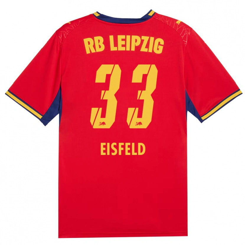Danxen Herren Tom Eisfeld #33 Rot Gelb Königsblau Auswärtstrikot Trikot 2026/27 T-Shirt Österreich