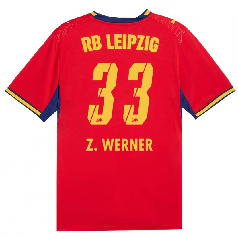 Danxen Herren Zoé Werner #33 Rot Gelb Königsblau Auswärtstrikot Trikot 2026/27 T-Shirt Österreich