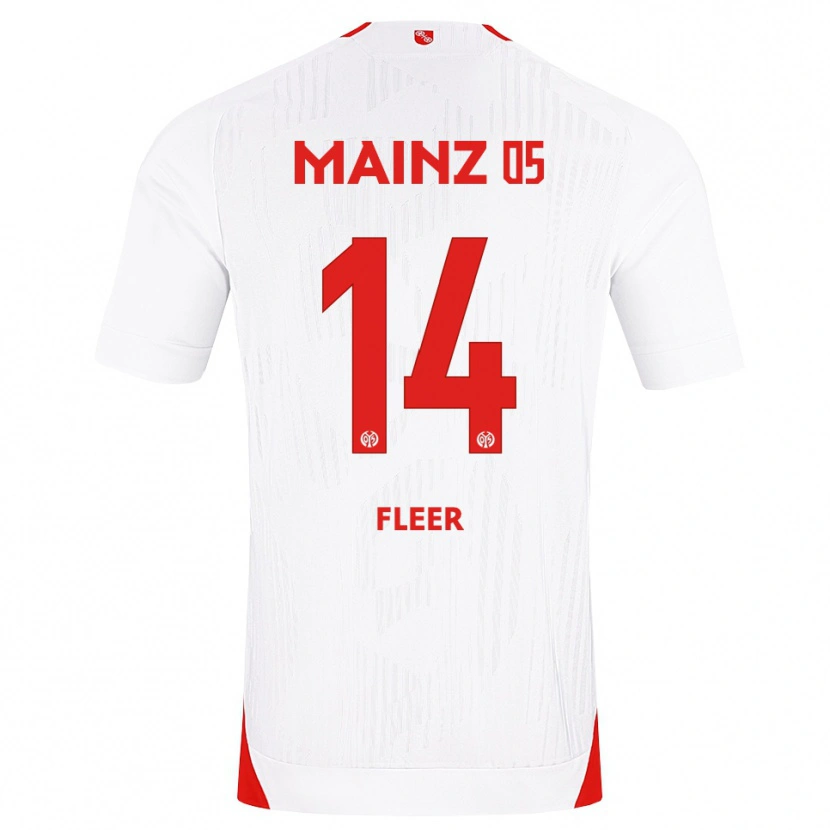 Danxen Herren Mattis Fleer #14 Weiß Rot Gelb Auswärtstrikot Trikot 2026/27 T-Shirt Österreich