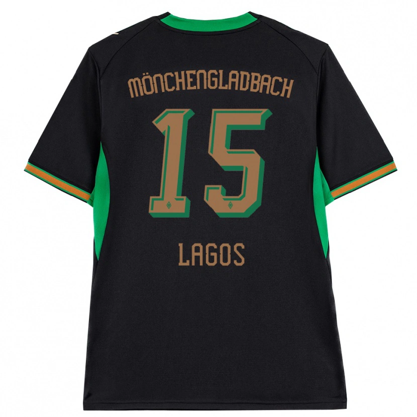 Danxen Herren Maxim Lagos #15 Schwarz Orange Grün Braun Auswärtstrikot Trikot 2026/27 T-Shirt Österreich