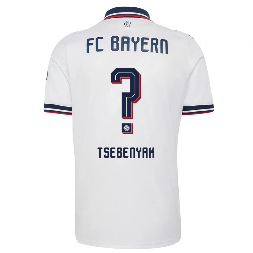 Danxen Herren Dmytro Tsebenyak #0 Weiß Grau Rot Auswärtstrikot Trikot 2026/27 T-Shirt Österreich