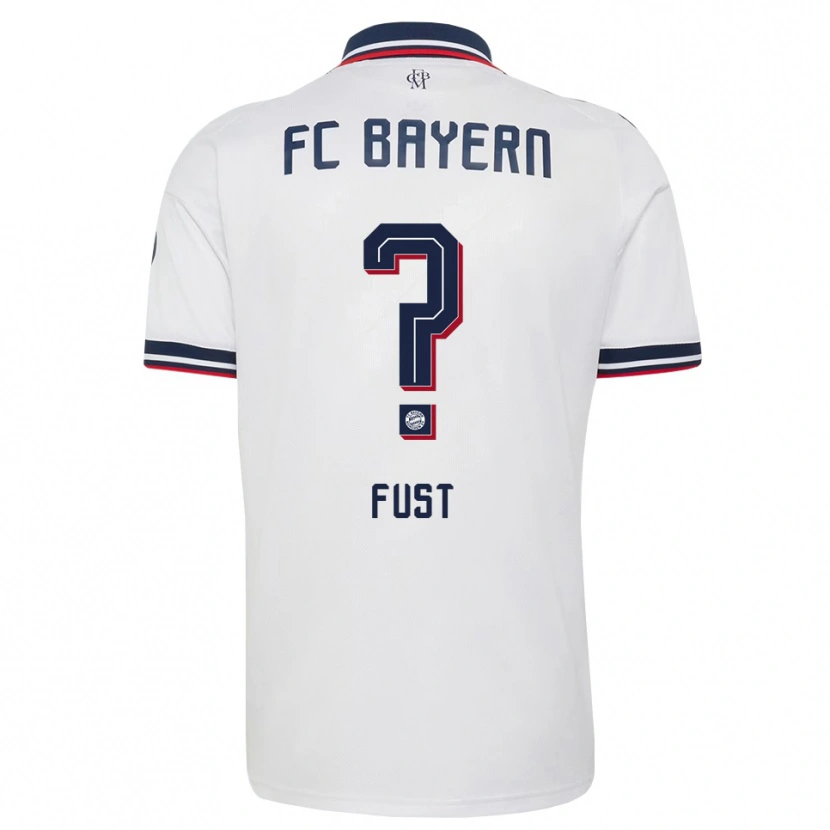 Danxen Herren Leon Fust #0 Weiß Grau Rot Auswärtstrikot Trikot 2026/27 T-Shirt Österreich