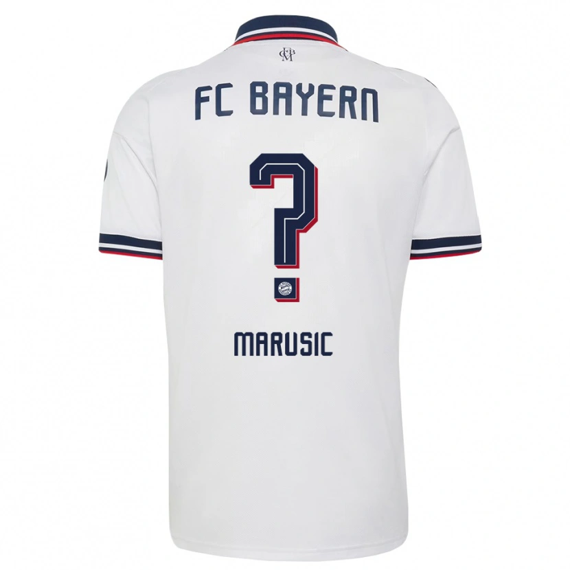Danxen Herren Gabriel Marusic #0 Weiß Grau Rot Auswärtstrikot Trikot 2026/27 T-Shirt Österreich