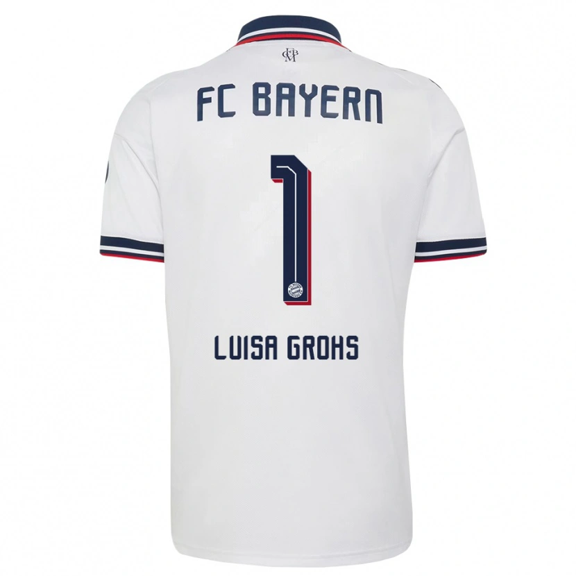 Danxen Herren Maria Luisa Grohs #1 Weiß Grau Rot Auswärtstrikot Trikot 2026/27 T-Shirt Österreich