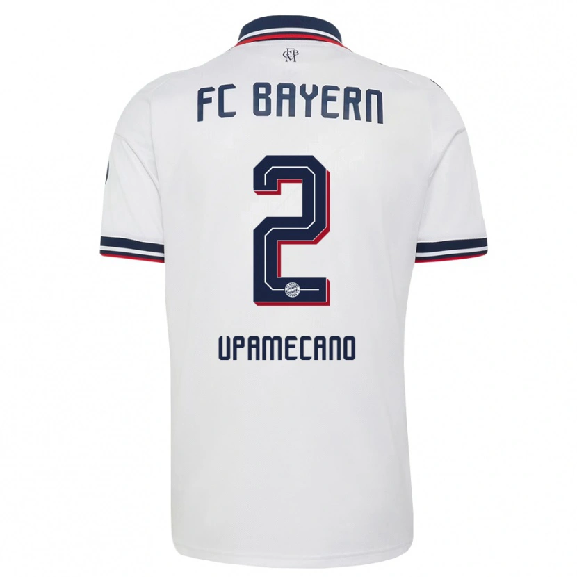Danxen Herren Dayot Upamecano #2 Weiß Grau Rot Auswärtstrikot Trikot 2026/27 T-Shirt Österreich