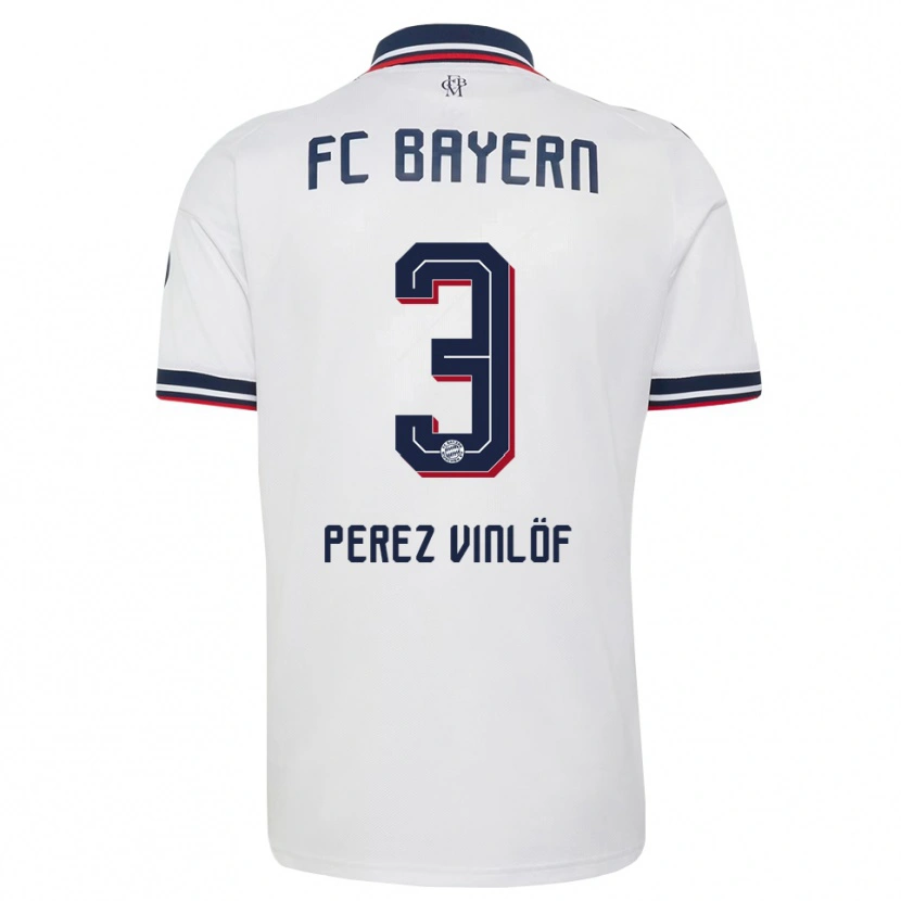 Danxen Herren Matteo Perez Vinlöf #3 Weiß Grau Rot Auswärtstrikot Trikot 2026/27 T-Shirt Österreich