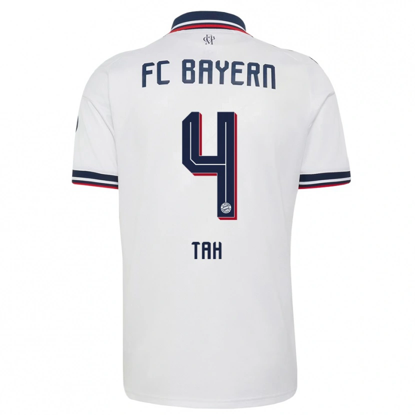 Danxen Herren Jonathan Tah #4 Weiß Grau Rot Auswärtstrikot Trikot 2026/27 T-Shirt Österreich